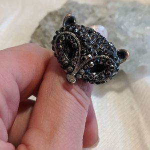 Pave Fox Cocktail Ring